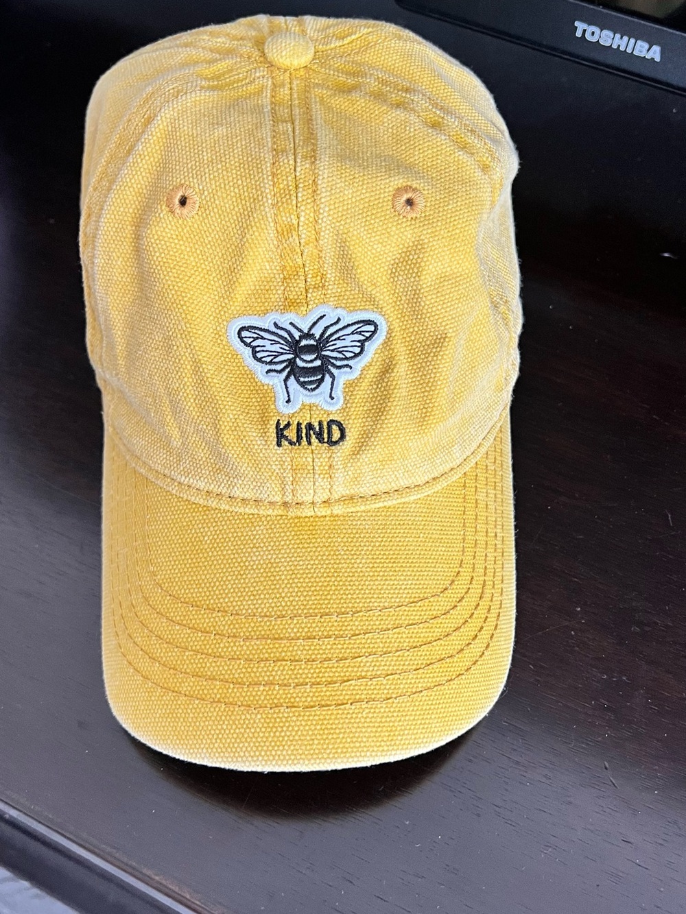 100% Cotton Yellow “Bee Kind” Baseball Cap
